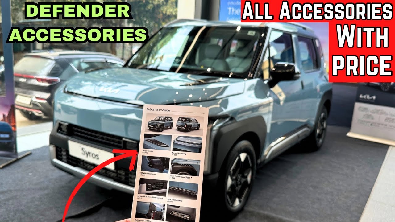 *Defender जैसी accessories syros में*😍!! Spoiler , orvm cover and much more with pricing🔥.