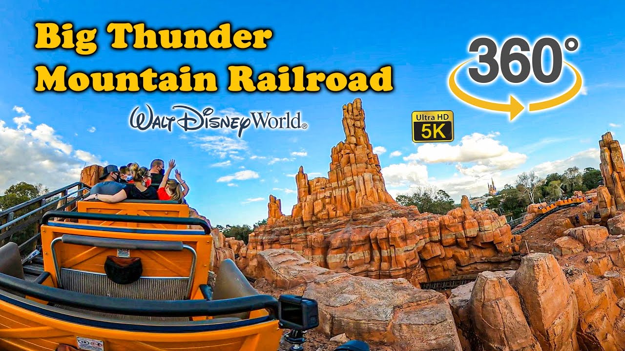 VR 360 5K Big Thunder Mountain Railroad On Ride POV Magic Kingdom Walt Disney World 2021 02 27