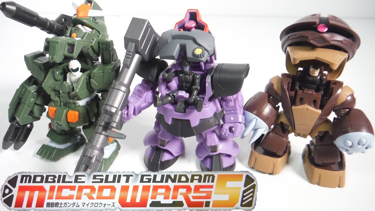 機動戦士ガンダム マイクロウォーズ５ 全６種 開封 Mobile Suit GUNDAM MICRO WARS5 フルアーマーガンダム ドム アッガイ 食玩 Japanese candy toys
