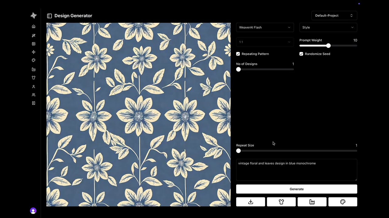 Generate Textile Designing with AI | Weaver AI Design Generator Tool