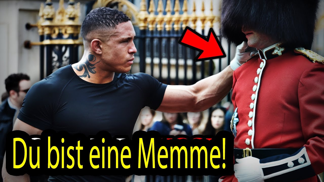 Mobber nimmt Veteran den Inhalator &ndash; der k&ouml;nigliche Gardist sieht alles.