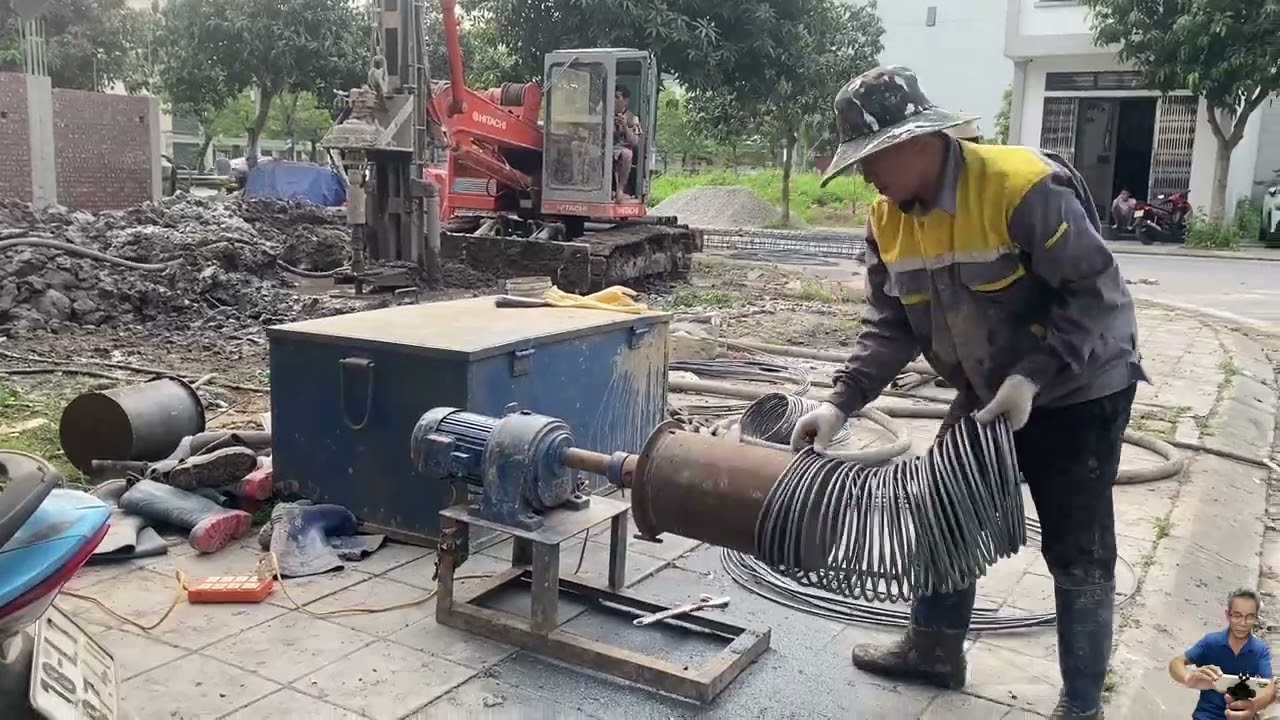 QUY TRÌNH THI CÔNG TẠO LỖ CỌC KHOAN NHỒI ĐỘ SÂU 34m - PHẦN 1