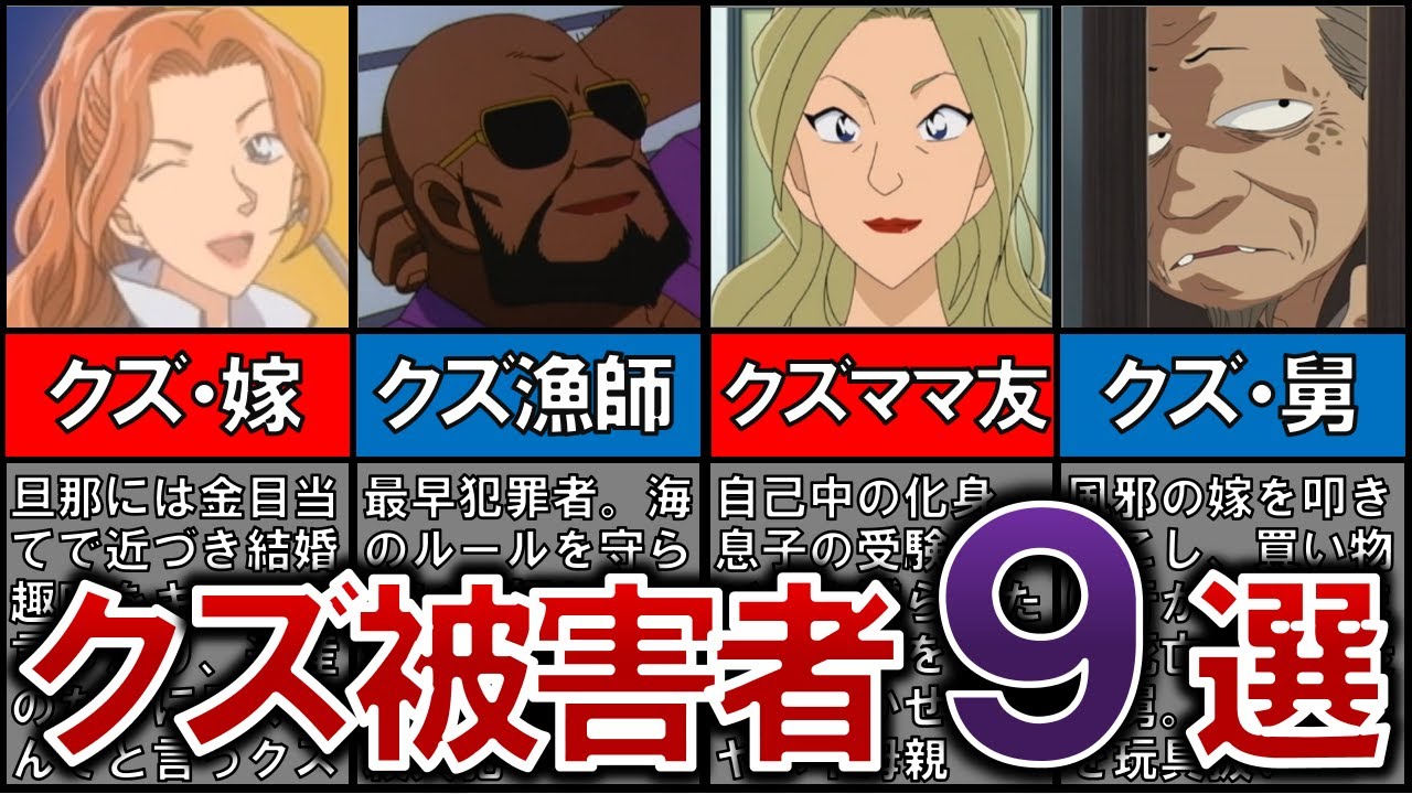 【胸糞注意】【名探偵コナン】みんなが選んだ！ドクズ被害者！【後編】