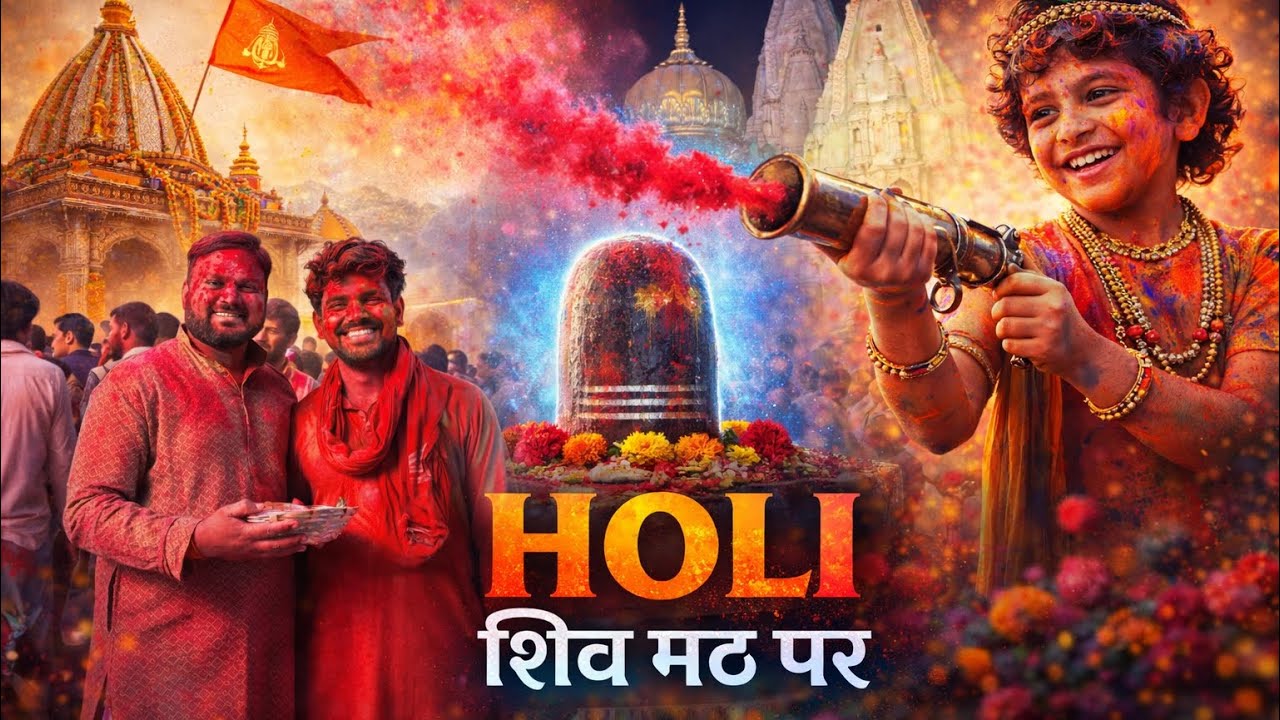 शिव मठ पर सोभेला लाल ध्वजा 🚩🌸  | पारंपरिक होली गीत | महादेव संग रंगोत्सव ! #bhakti Holi Song 2026