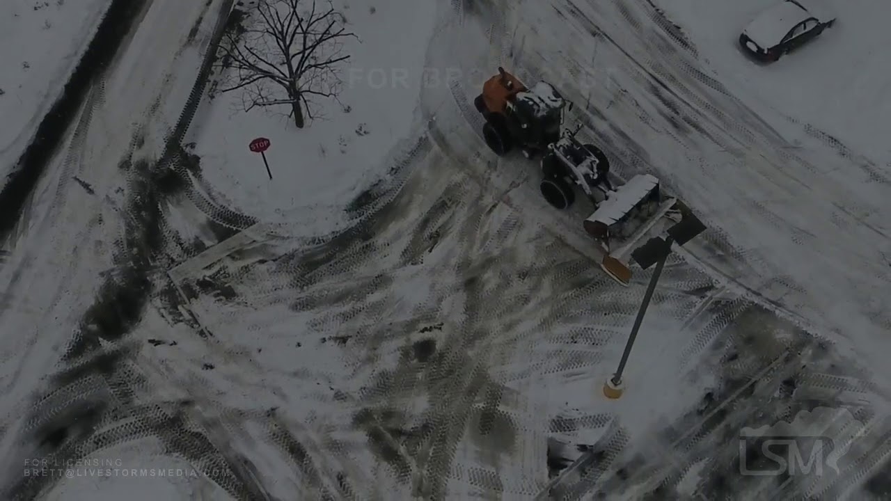 02-02-2021 Chalfont, PA-Ground and Close Range Aerial Footage Of Storm Clean up