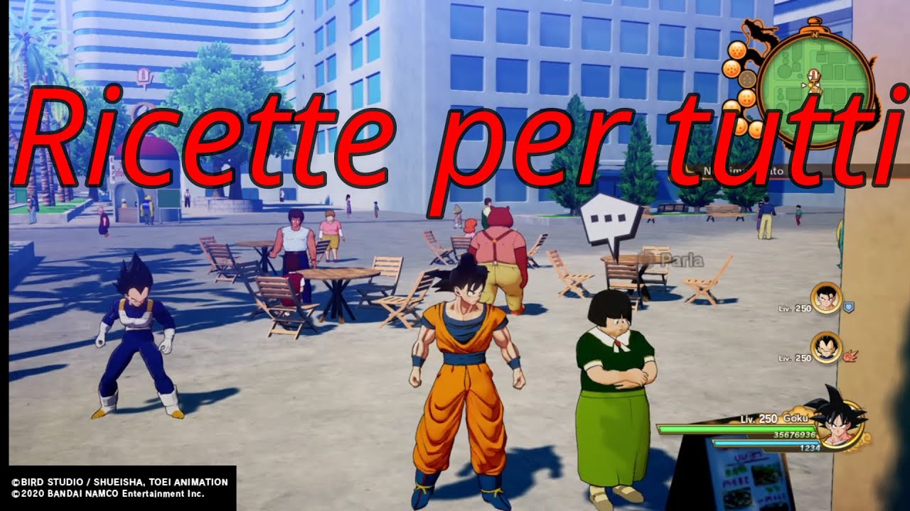 DRAGON BALL Z: KAKAROT Ricette per i Menù e Dove Trovarle