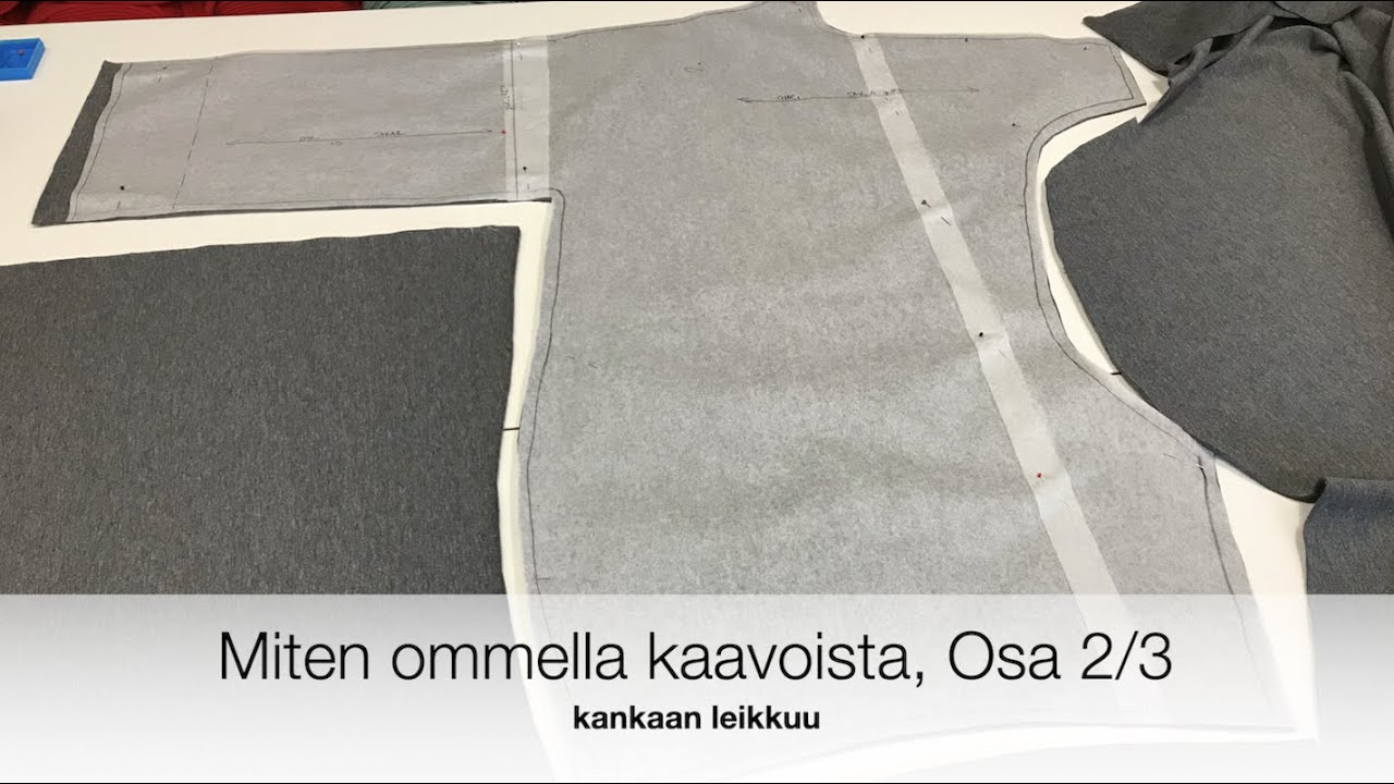 Miten ommella kaavoista, Osa 2/3 - kankaan leikkuu.