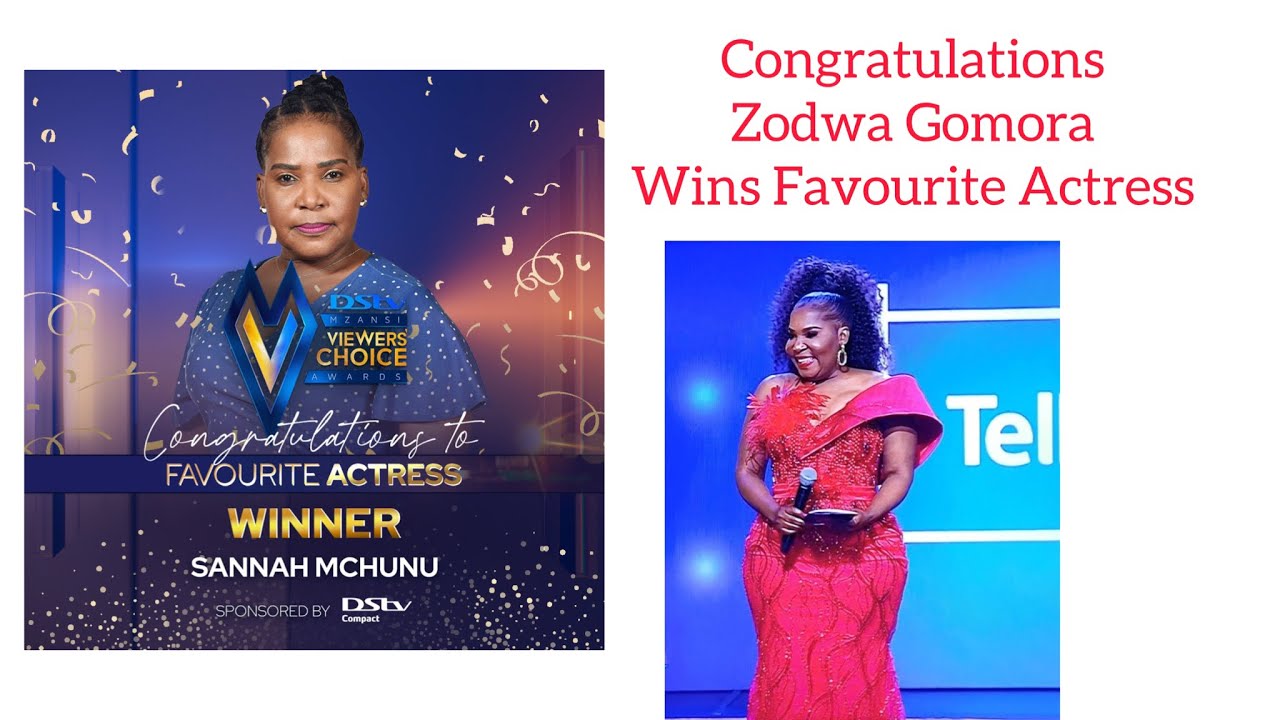 Zodwa Gomora Actress Wins DSTV Favourite Actress Award| Sannah Mchunu