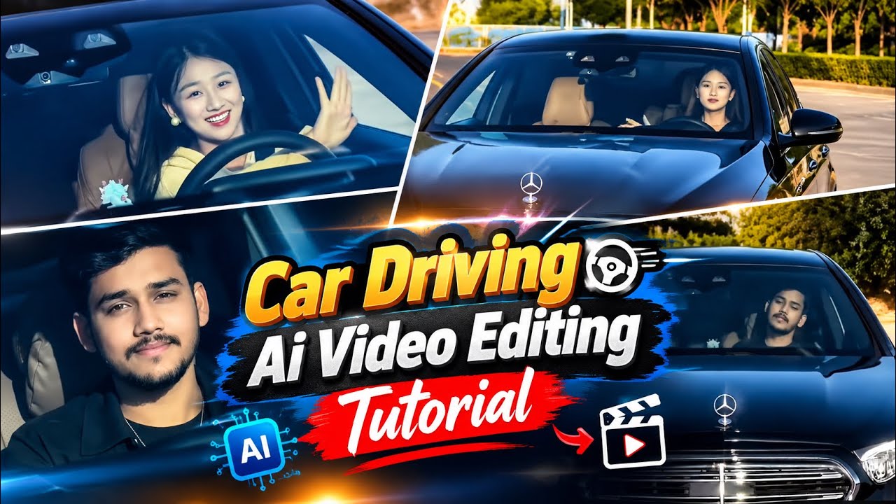 Trending Car Driving AI Video Editing Prompt | Instagram Trending Pata Chalega Song Reels Editing