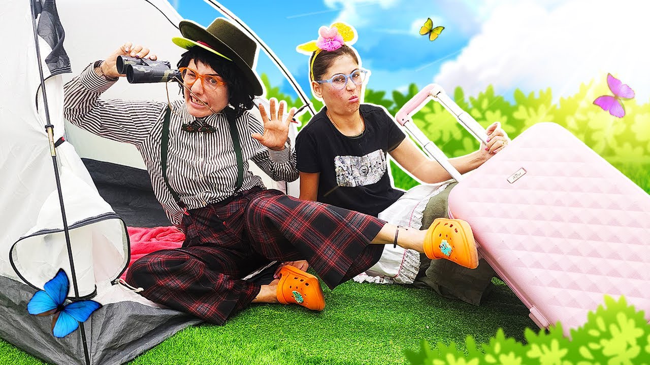 Okutay ve Cicisu KAMP kuruyor! Kız erkek oyunları - Komik video izle!