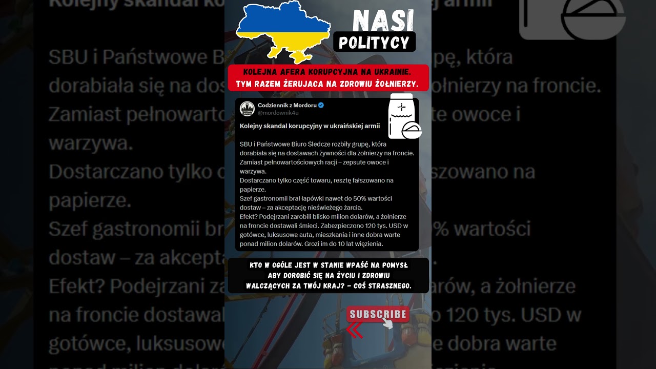 Milion dolar&oacute;w na głodzie żołnierzy. Bezduszna korupcja na froncie! A Tusk oddaje wszystko za darmo!