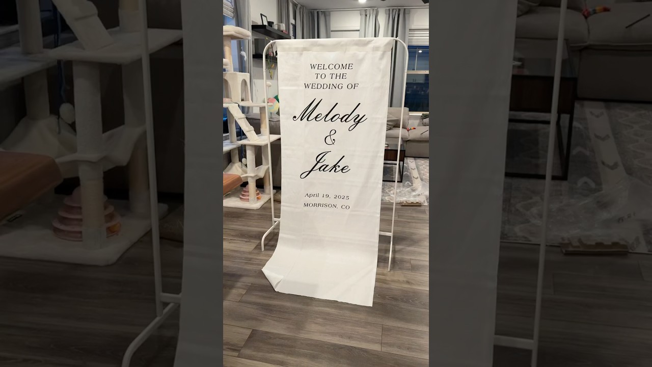 Make a DIY Fabric Welcome Sign with me! #weddingdiy #bridetobe #weddinginspo