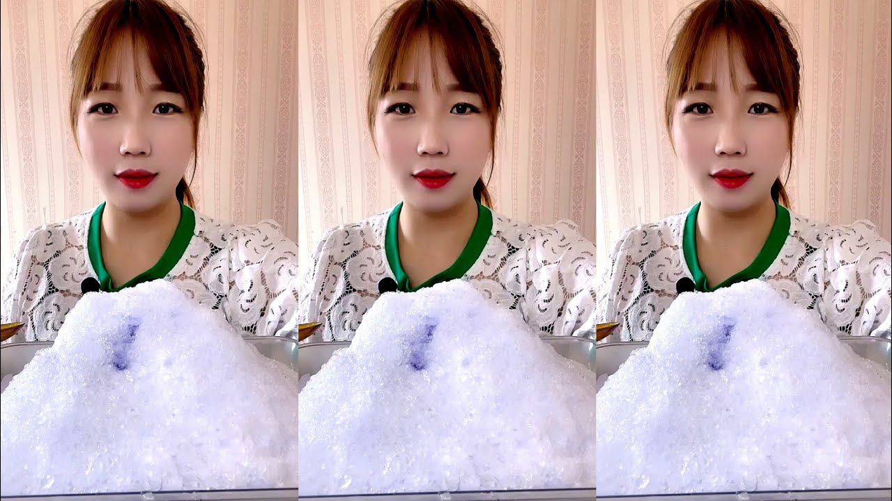 ASMR WHITE ICE EATING / ICE EATING
