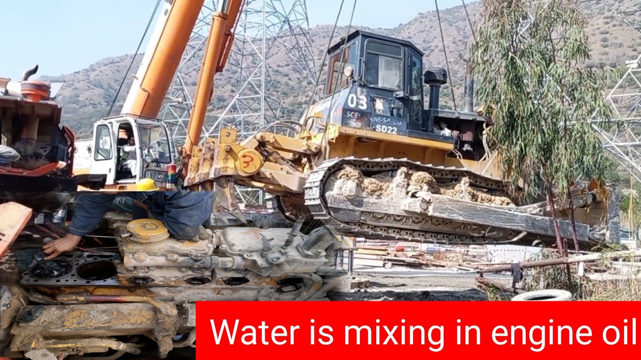 SHANTUI SD22 Dozer NTA 855_G1 Commins Engine.Water is mixing in engine oil