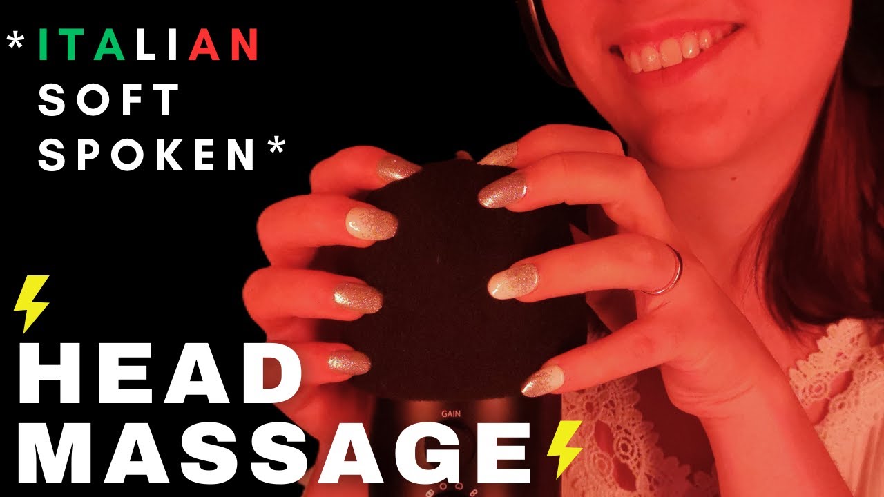 ASMR ITA - FAST AGGRESSIVE SCALP SCRATCHING MASSAGE | FOAM scratching | Italian soft spoken😍