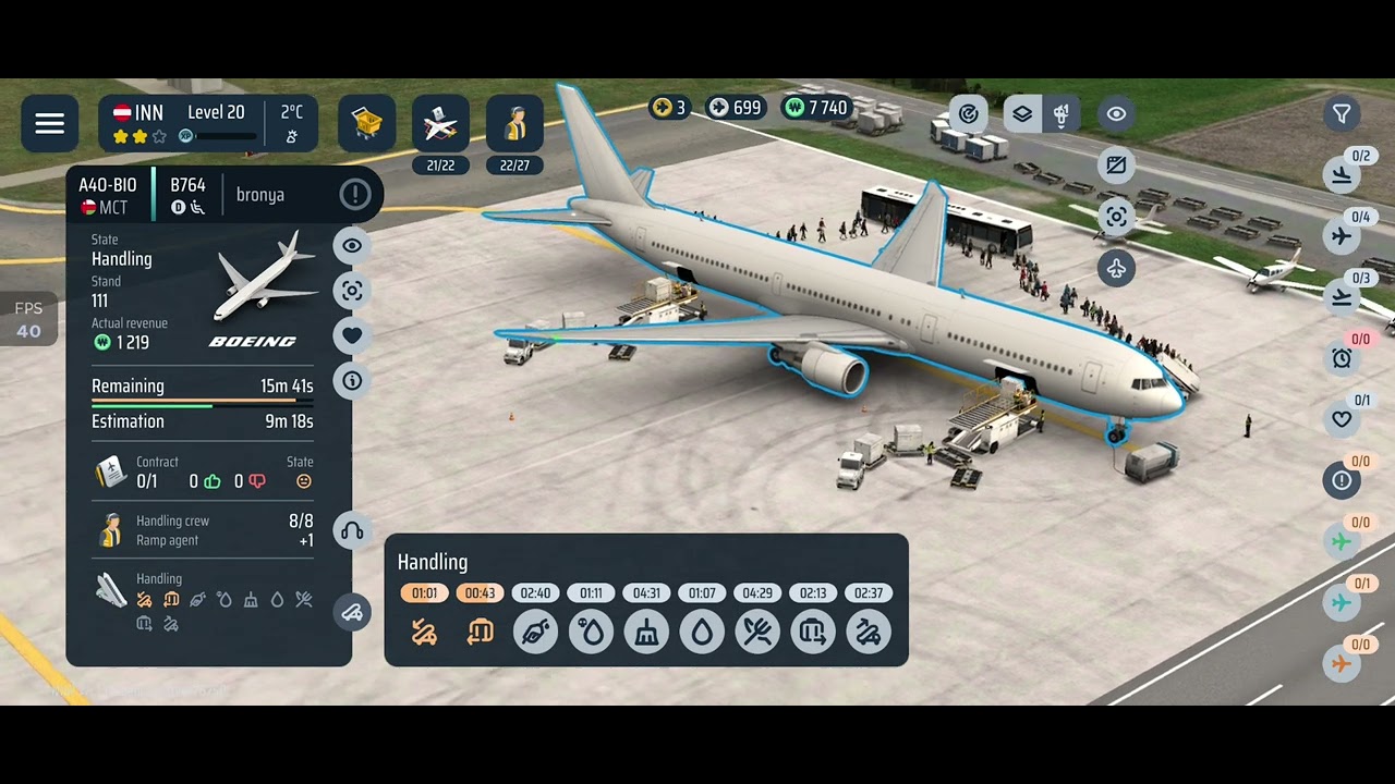 Boeing arrived  deborading started 