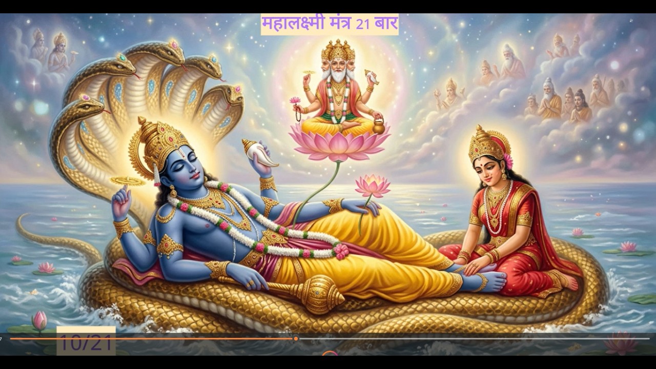 महालक्ष्मी मंत्र 21 बार | विष्णु-लक्ष्मी कृपा से धन, सुख और शांति #mahalakshmi #bhakti #mantra