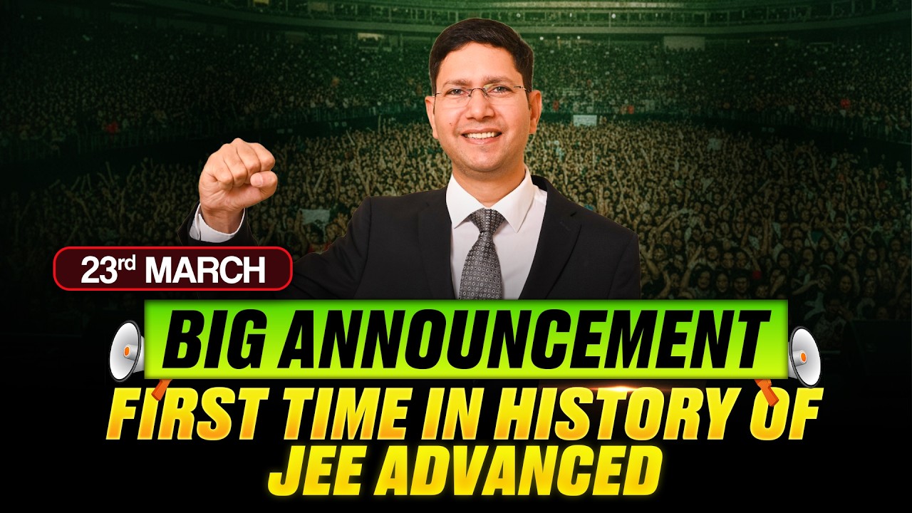 Big Announcement | First Time in History of JEE ADVANCED MATHS | Manoj Chauhan Sir