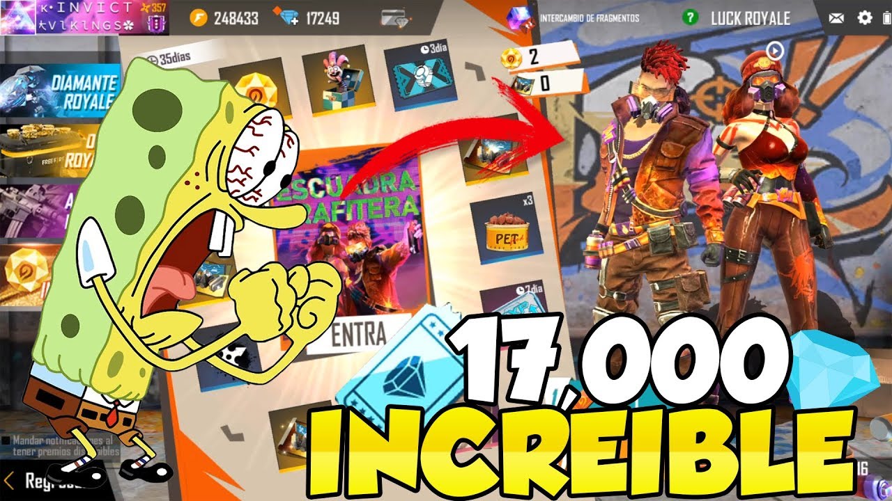 &iexcl;INCRE&Iacute;BLE RECARGO 17 MIL 💎 PARA LA NUEVA INCUBADORA Y ESTO FUE LO QUE PASO!! FREE FIRE *muy epico*