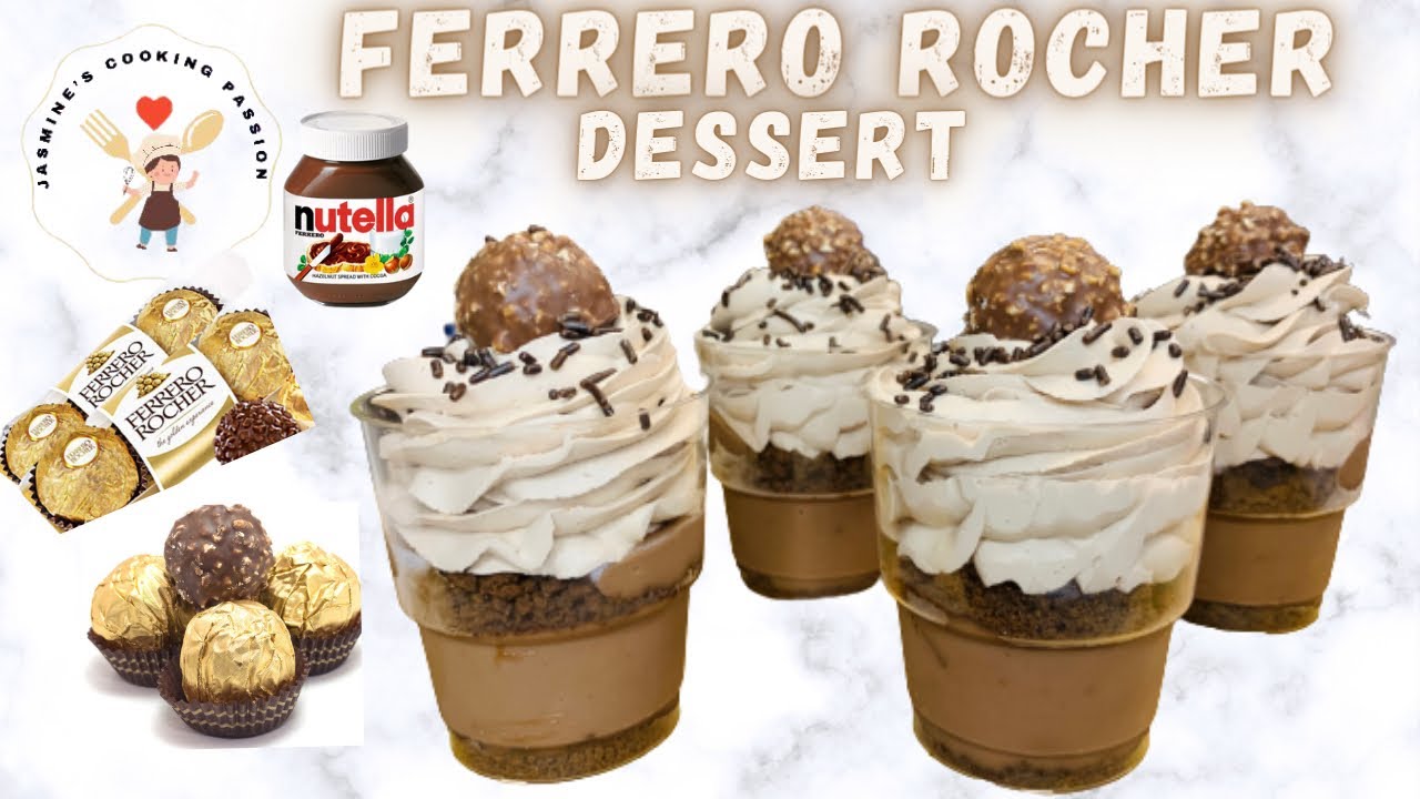 Ferrero Rocher Chocolate Dessert Recipe | Ferrero Rocher Dessert using Nutella | No BAKE Dessert