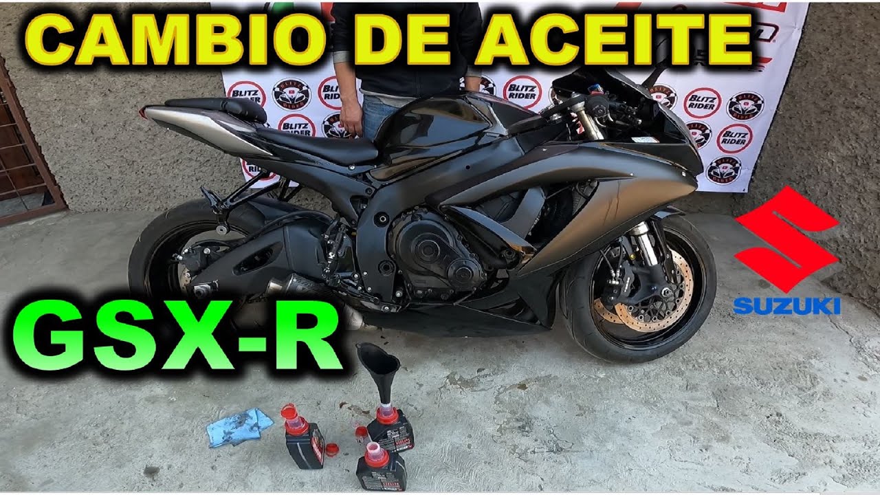 CAMBIO DE ACEITE Y FILTRO  DE LA SUZUKI GSX-R 600  CAPITULO 2 - BLITZ RIDER