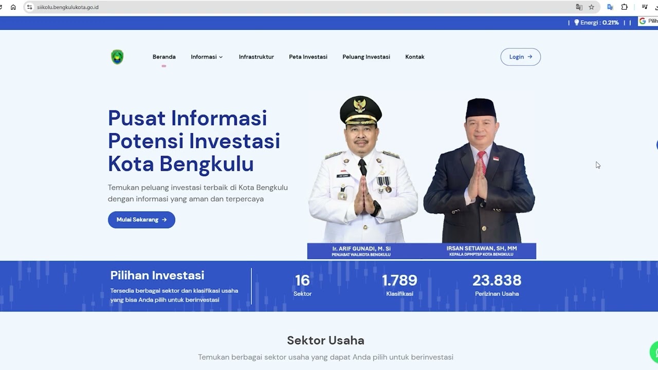 LAUNCHING WEB SIKOLU KOTA BENGKULU
