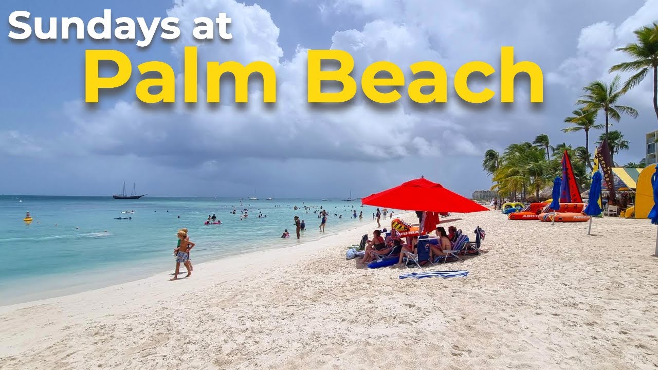 How busy is Aruba's Palm Beach right now?