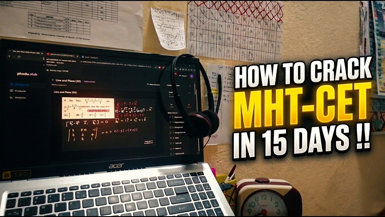 My MHT-CET 15 Days Strategy.. || Study Vlog ||