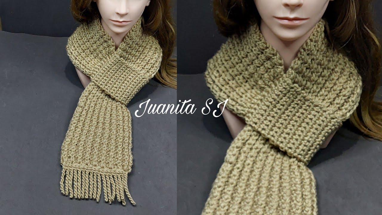 Bufanda tejida a crochet /  C&oacute;mo tejer Bufanda a gancho o crochet / tejer a crochet