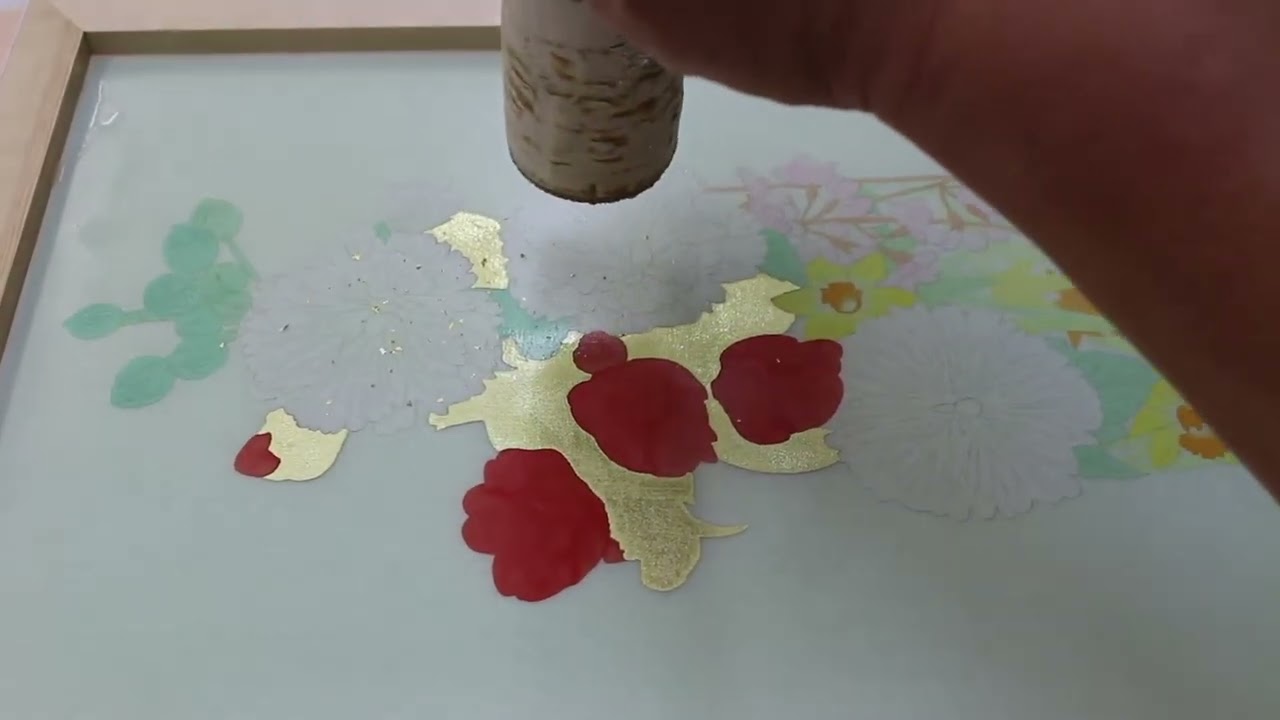 日本画の描き方｜裏金箔・砂子｜絹本　日本画家・西嶋豊彦