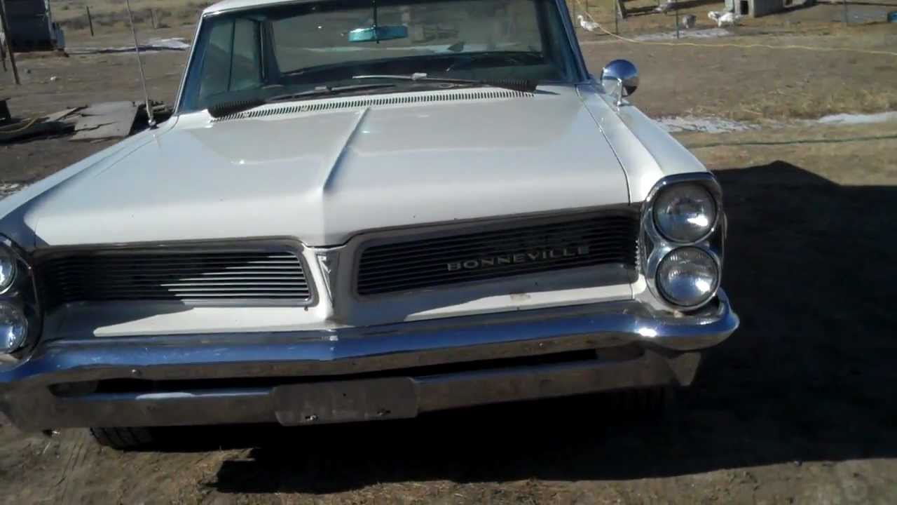 1963 Pontiac Bonneville 389 BigBlock 4 barrel carb. Walkaround w/ Idle/Rev