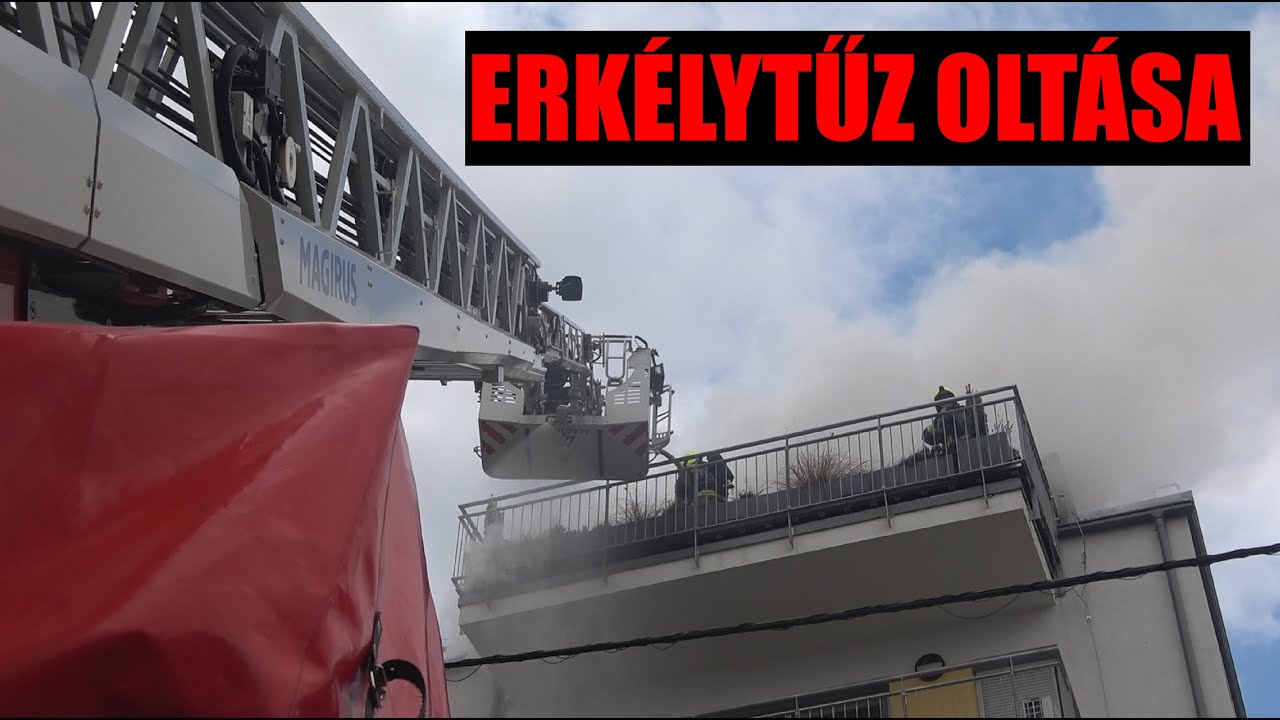 Erkélytűz oltása a XI. kerületben | TŰZOLTÓK BEVETÉSEN