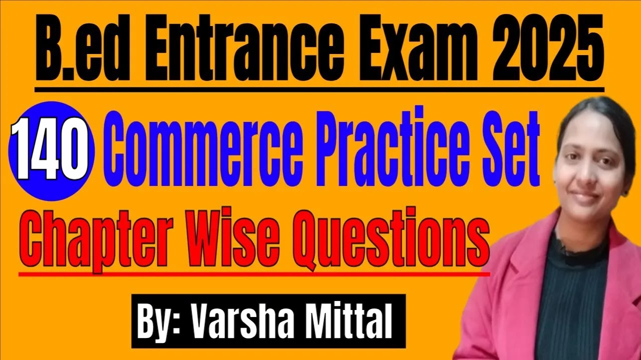 B.ED Entrance Exam 2025 Preparation || B.Ed Complete Practice Set