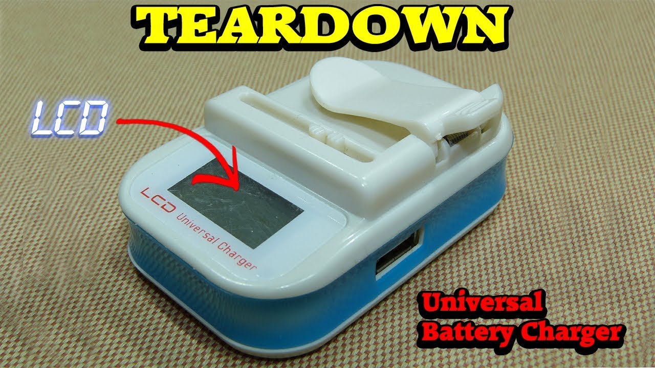 Universal Battery Charger with LCD Indicator, review & teardown