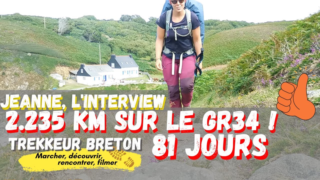 🥾 2.235 km sur le GR 34.  Jeanne l'interview 🎤 | Sentier des douaniers | Marche au long cours  #GR34