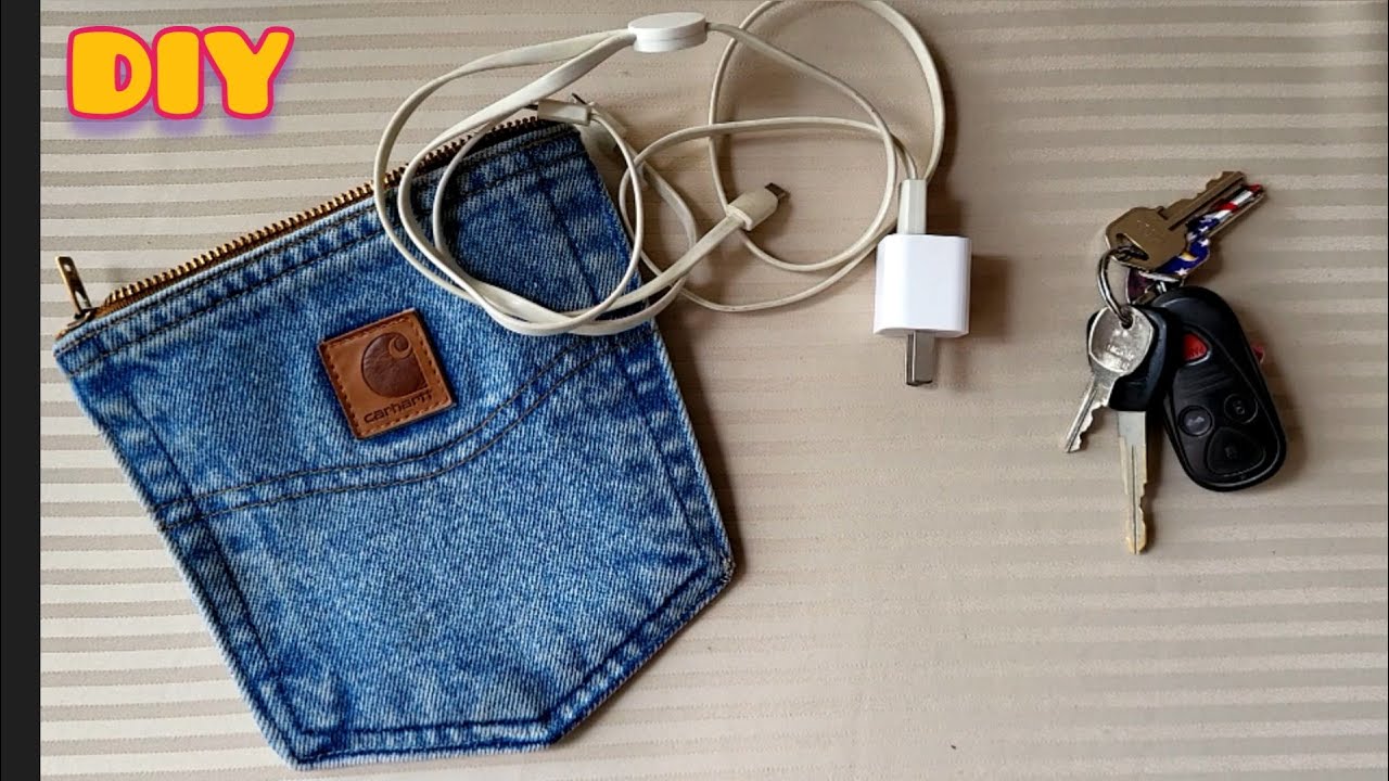 DIY Jeans pocket | Amazing Uses of Jeans Pockets | Small Storage Bag