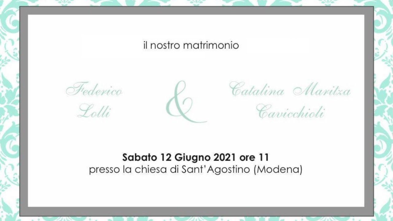 Matrimonio di Federico e Catalina Maritza