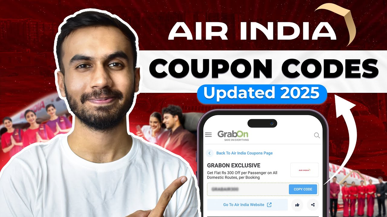 Air India Coupon Codes Today 2025 & Discount Codes | Air India Promo Codes & Offers