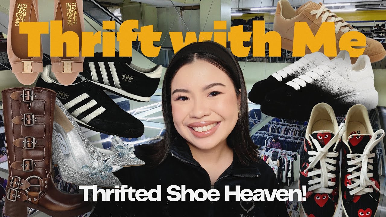 THRIFT WITH ME in the Philippines 🇵🇭: Luxury Designer Shoe Finds at Cubao Ukay-Ukay! | The Sierra’s