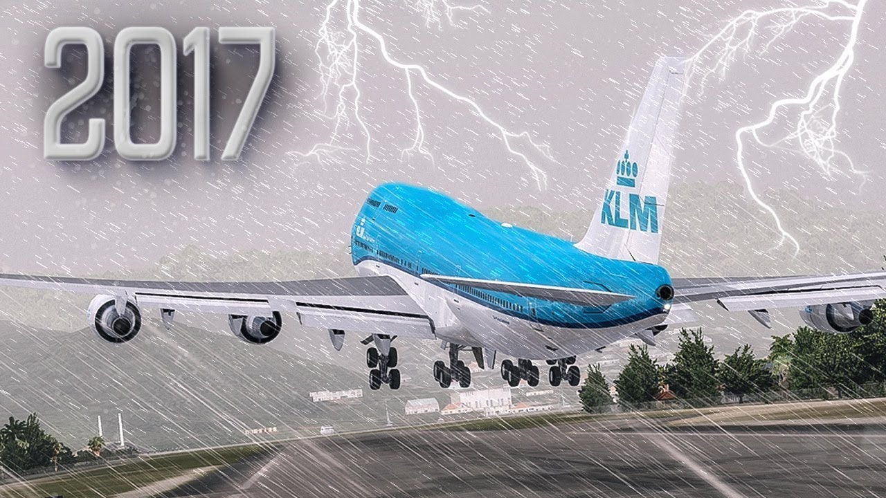 Scary Takeoff with a Hurricane | New Flight Simulator 2017 [P3D 4.0 - Amazing Realism]