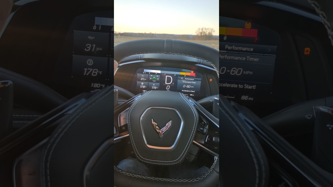 2025 Chevy Corvette Stingray 0-60 Launch Control 