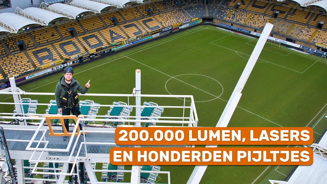 Dit is hoe bijna 75.000 ledjes het stadion van Roda JC verlichten