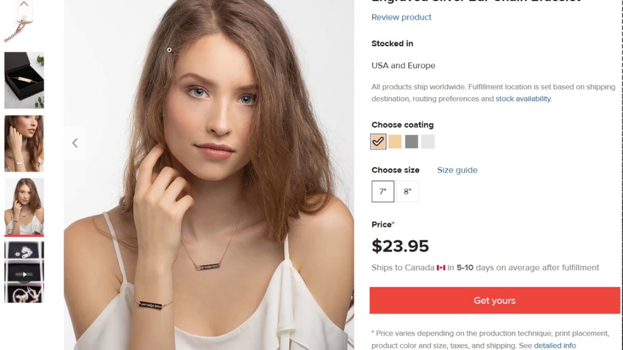 New Product Category JEWELRY  - PRINTFUL Offers Engraved Bracelets & Necklaces