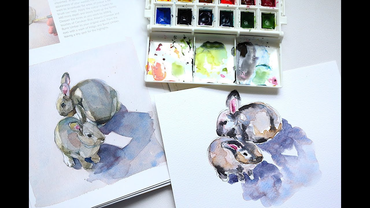 Recreating Bunny Illustration from 50 Small Paintings by Wil Freeborn