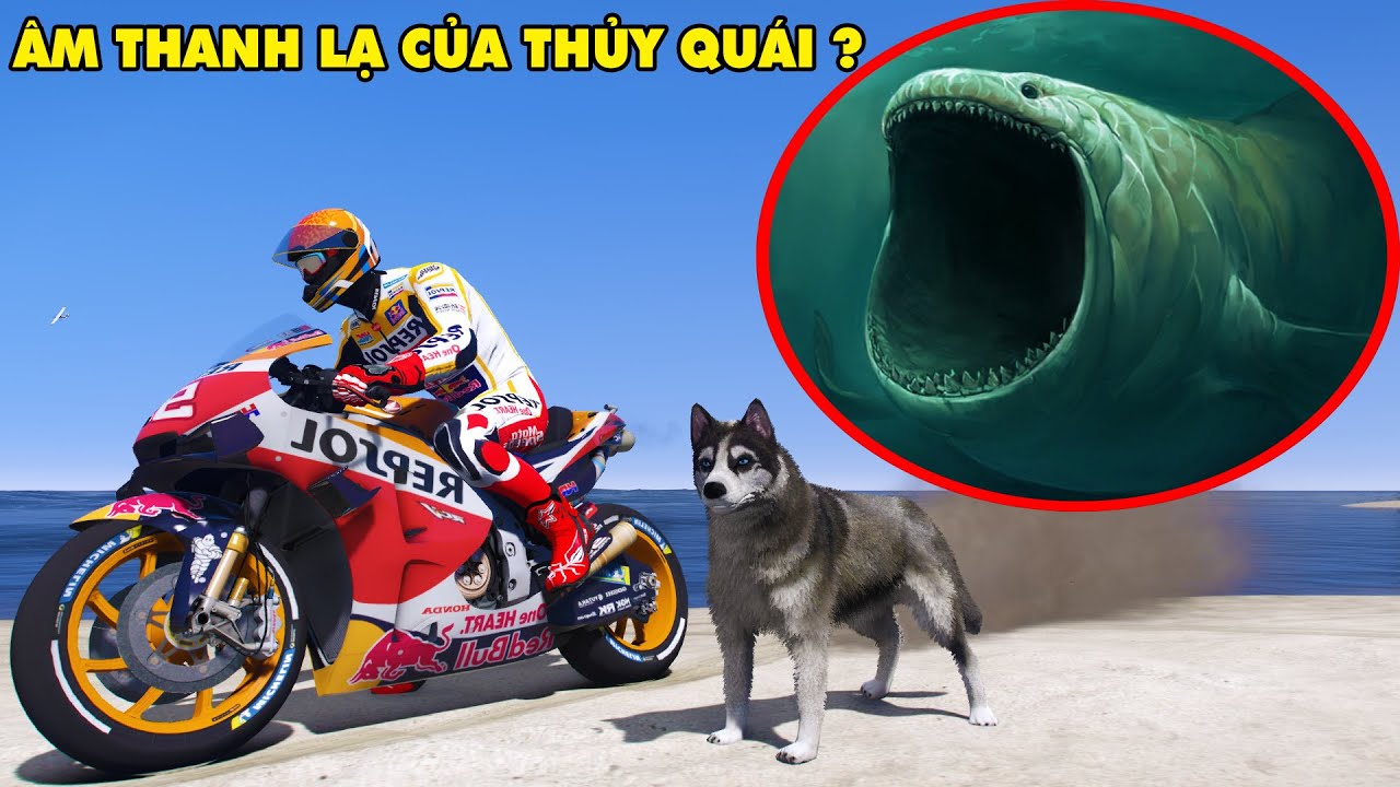 GTA 5 Lái Siêu Mô Tô 40 Tỷ Honda RC213 Đi Tìm Sự Thật Về Thủy Quái THE BLOOP Phát Ra Âm Thanh Kỳ Lạ