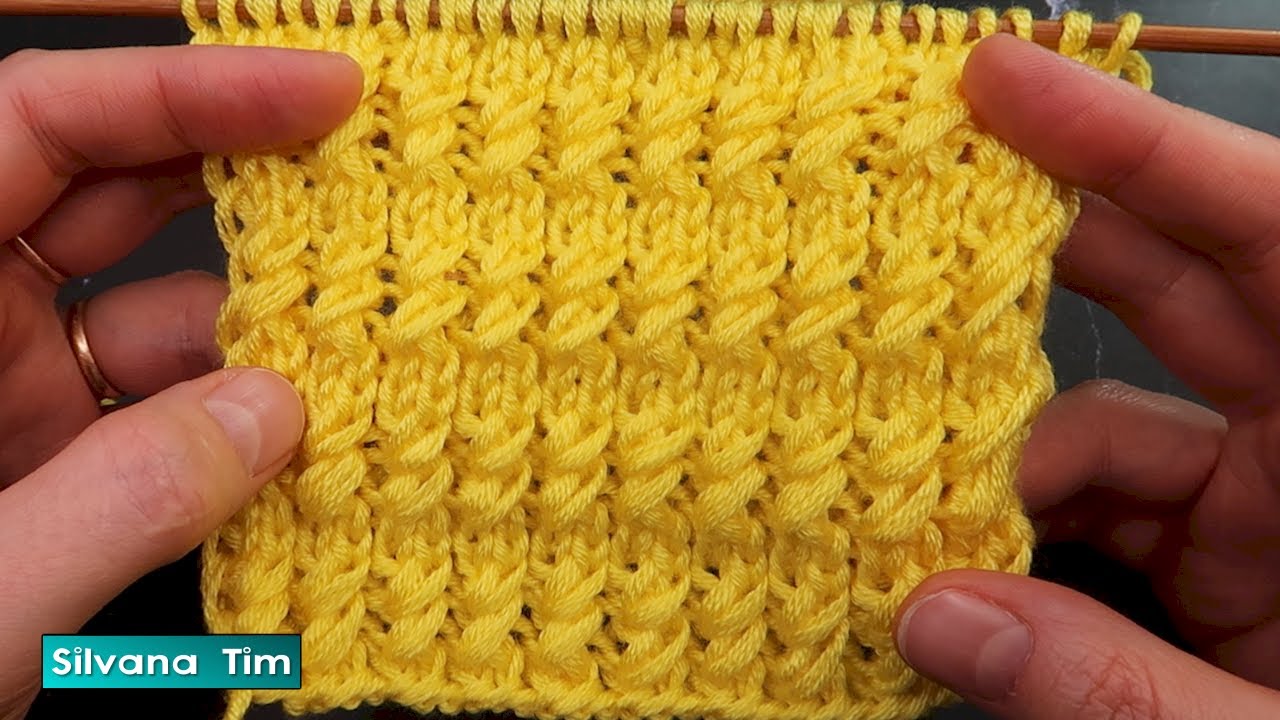 Puntos a Dos Agujas faciles. Hermoso Punto 