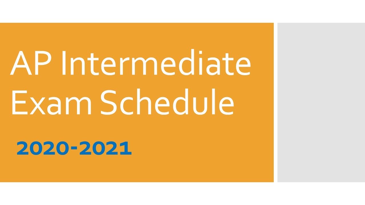 AP Inter Exam Schedule May 2020-21. Andhra Intermediate Exam Timetable dates
