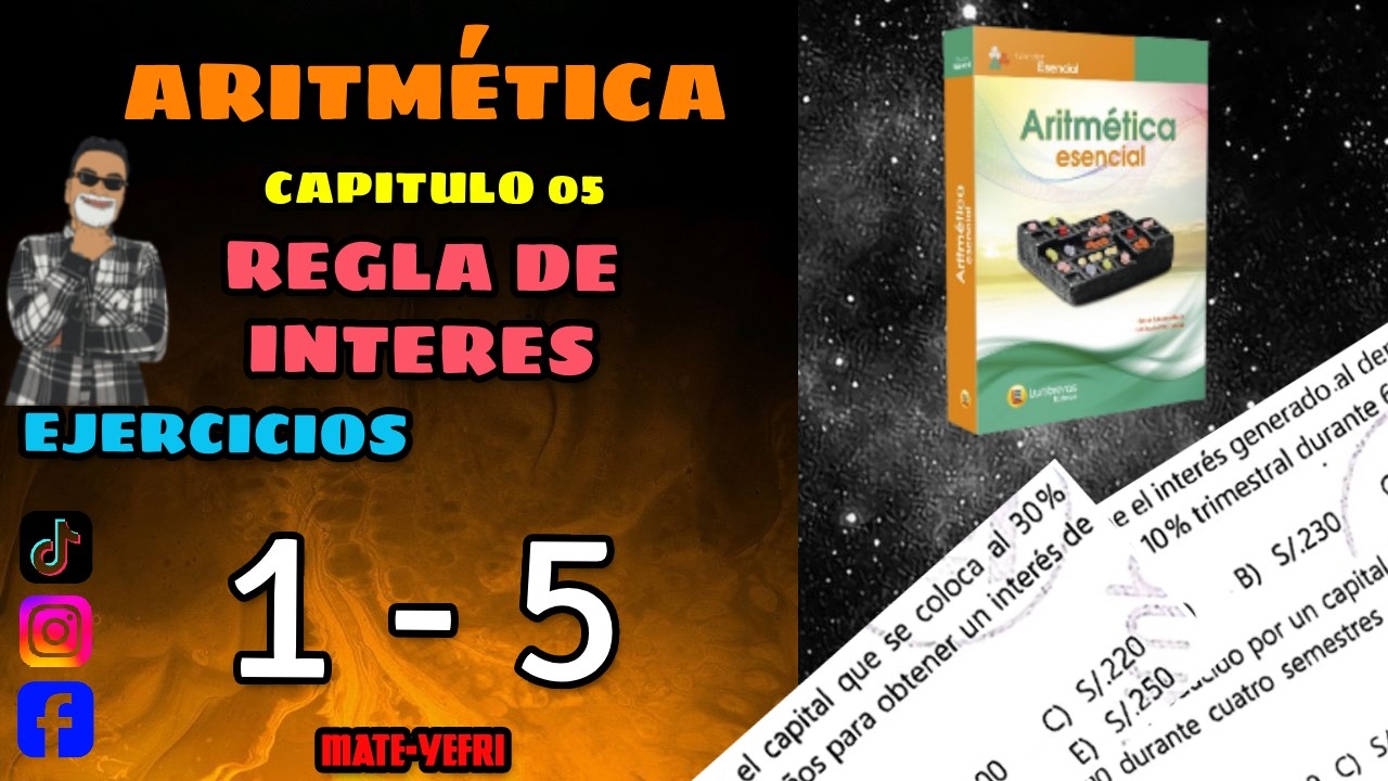 REGLA DE INTERES | EJERCICIOS 1 - 5 | ARITMETICA LUMBRERAS ESENCIAL