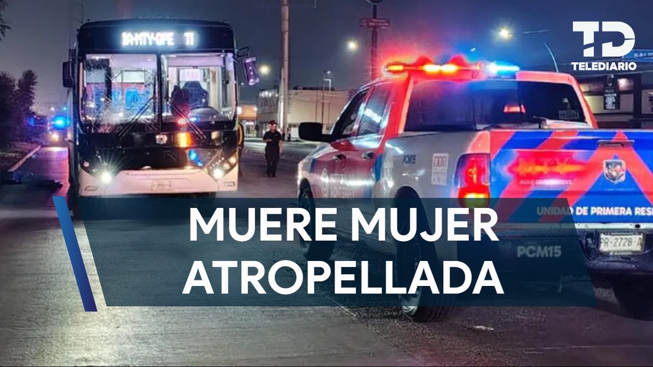 Muere mujer tras ser atropellada por Ecovía sobre la avenida Lincoln en Monterrey