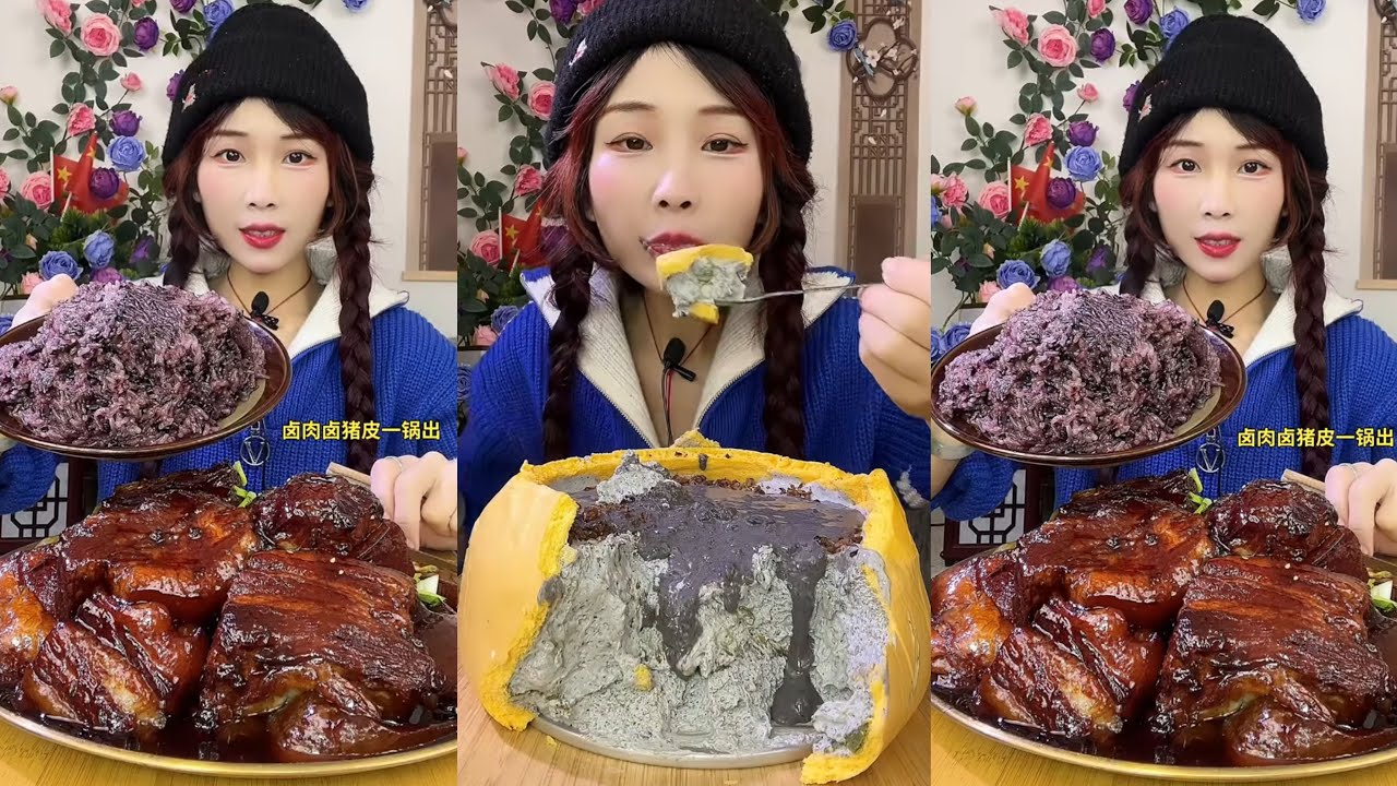 【ASMR】【MUKBANG】GIANT PORK BELLY | EATING SHOW |CHINESE MUKBANG |食べ |吃播 LOVE ASMR